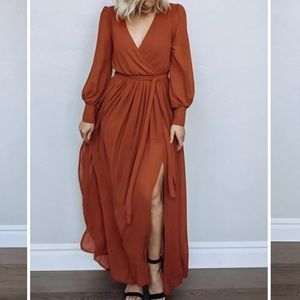 Rust long dress